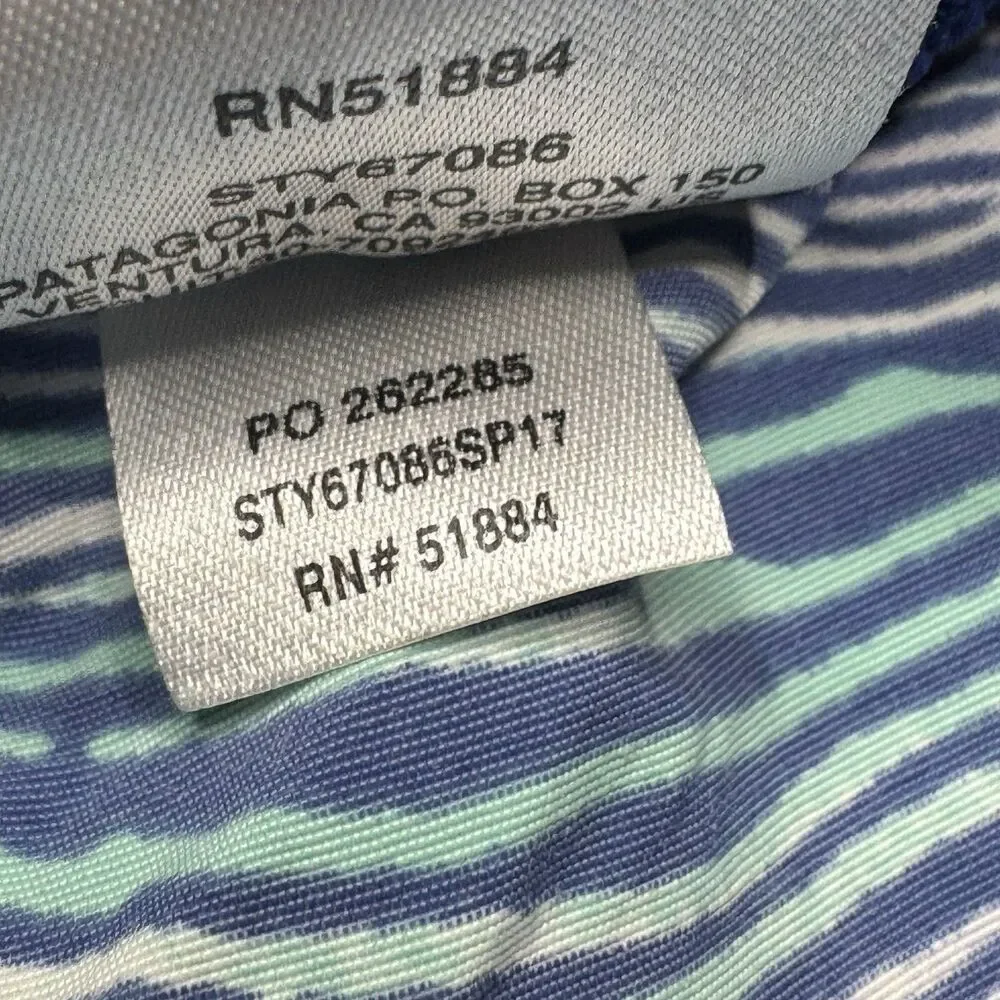 Patagonia Costa Rica Baggies Shorts Kids Size XL Blue Stripes 3